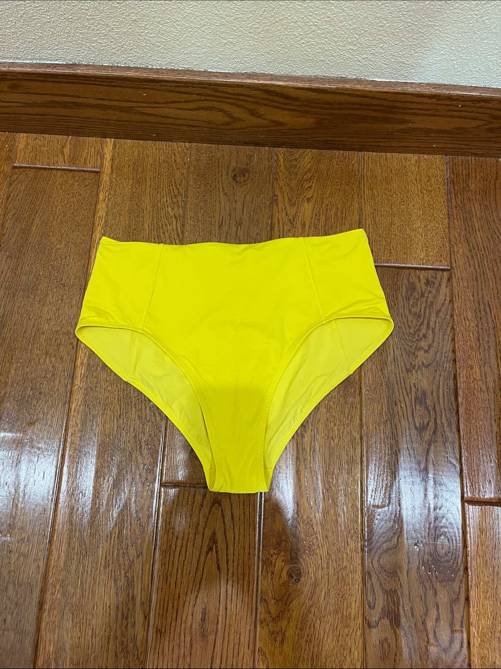 Athleta High-Waist Bikini Bottoms in Bright Yellow